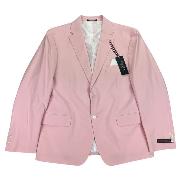 Tommy Hilfiger Other - Tommy Hilfiger Mens TH Flex Modern Fit Chambray Suit Jacket Light Pink 44S